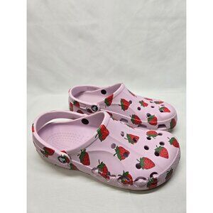 Crocs BAYA SEASONAL PRINTED CLOG Ballerina Pink / Strawberry Mens 9 Womens 11